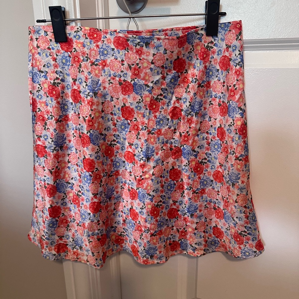 No Boundaries Pink and Blue Skater Mini Skirt